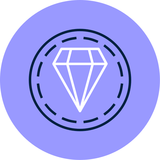 diamante neon grátis ícone