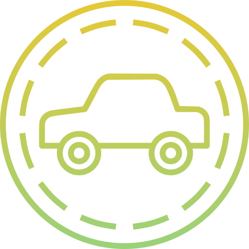 coche de neón icono gratis