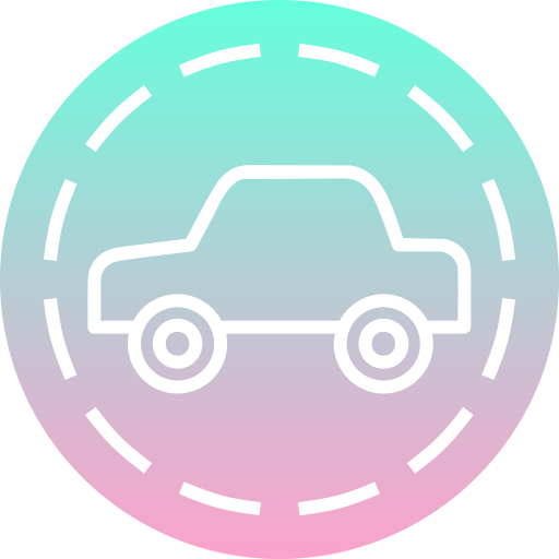 coche de neón icono gratis