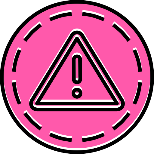 Neon attention free icon