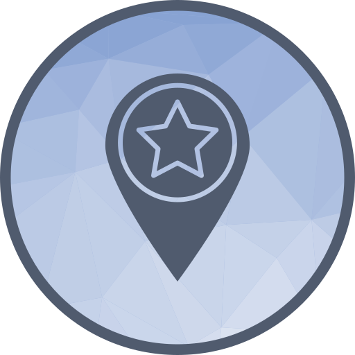 Starred location free icon Starred location free icon