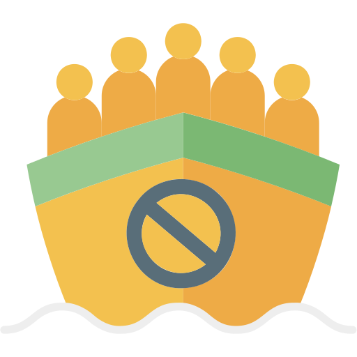 inmigración ilegal icono gratis