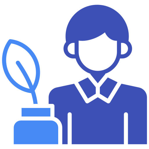 escritor icono gratis