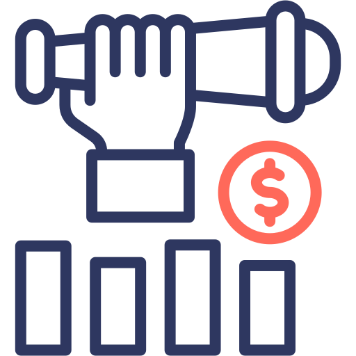 pronóstico financiero icono gratis