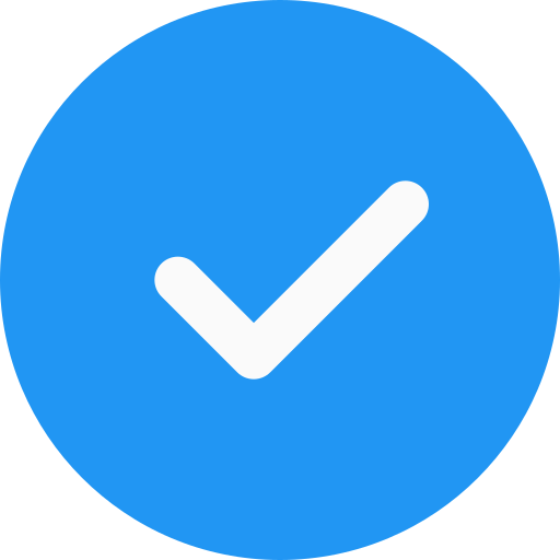 blue tick icon