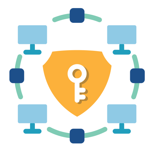 seguridad de la red icono gratis