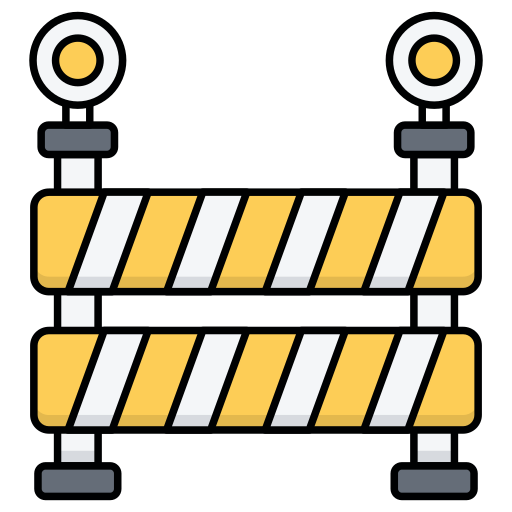 barrera de carretera icono gratis