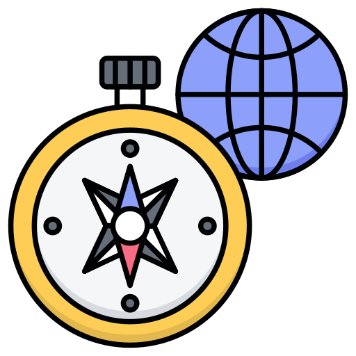 brújula mundial icono gratis