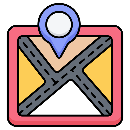 seguimiento de mapas icono gratis