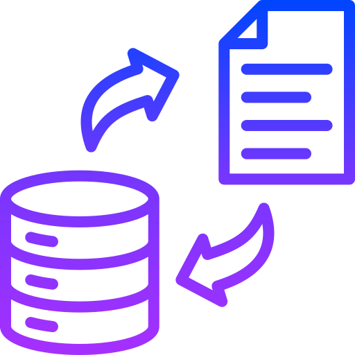 datos transaccionales icono gratis