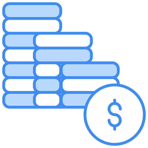 stock de monedas icono gratis