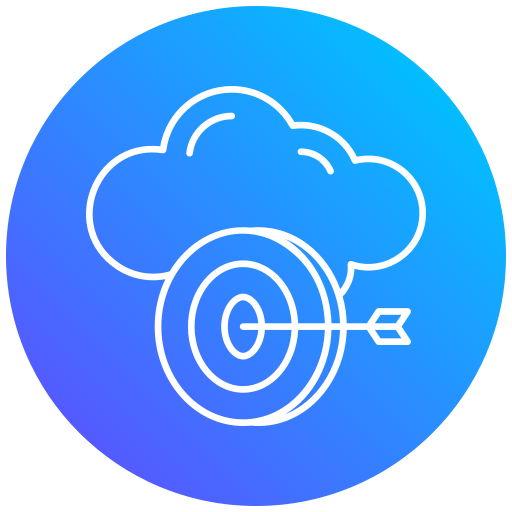 objetivo de la nube icono gratis