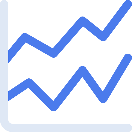 gráfico de líneas icono gratis