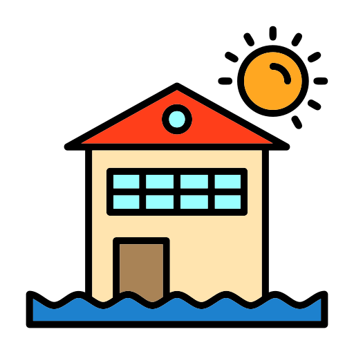 maison de plage Icône gratuit maison de plage Icône gratuit