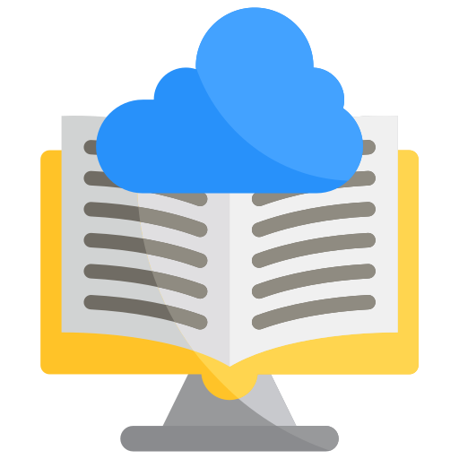 biblioteca en la nube icono gratis