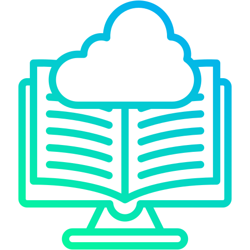 biblioteca en la nube icono gratis