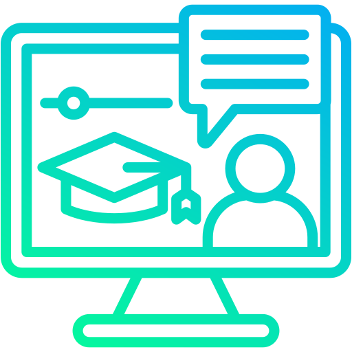 estudio en línea icono gratis