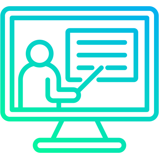 enseñanza en línea icono gratis