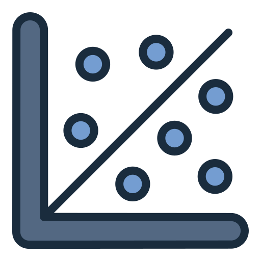 diagrama de dispersión icono gratis