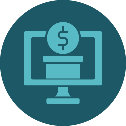 donación en línea icono gratis