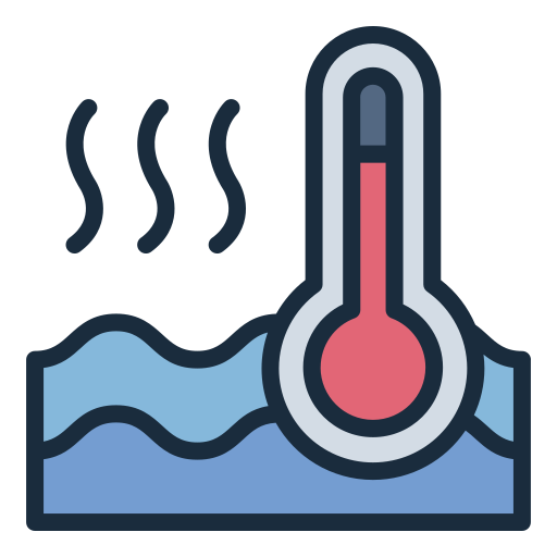 temperatura del agua icono gratis