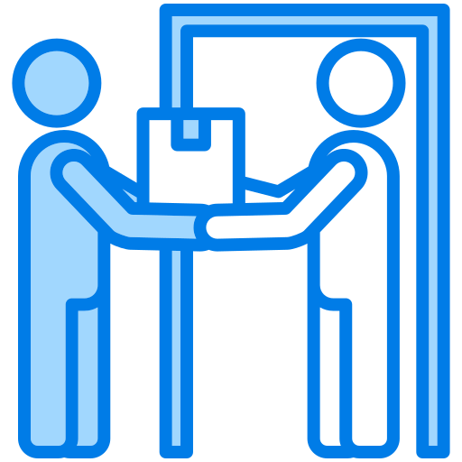 vendedor a domicilio icono gratis