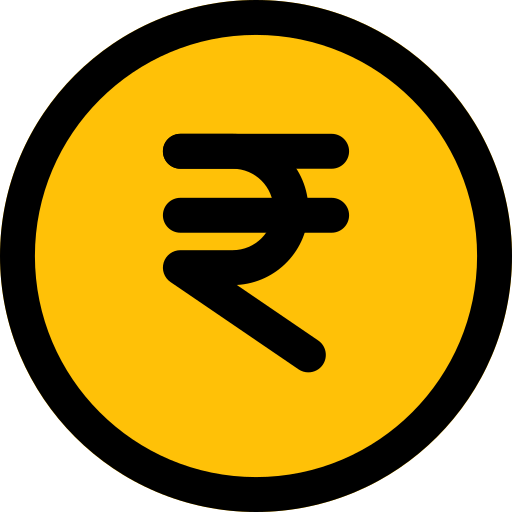 Rupee Pixel Perfect Lineal Color icon