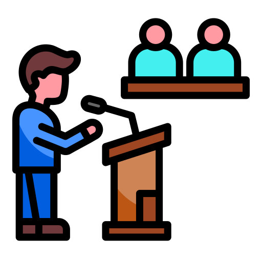 hablar en público icono gratis