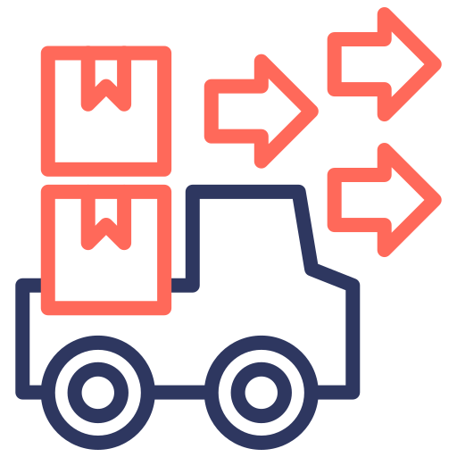 distribución icono gratis