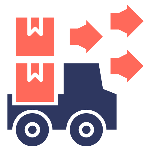 distribución icono gratis