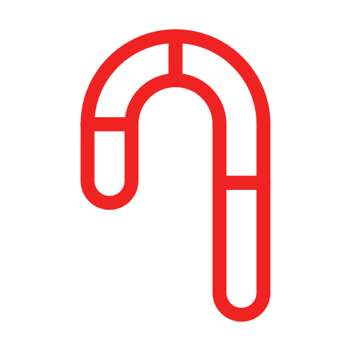 bastón de caramelo icono gratis