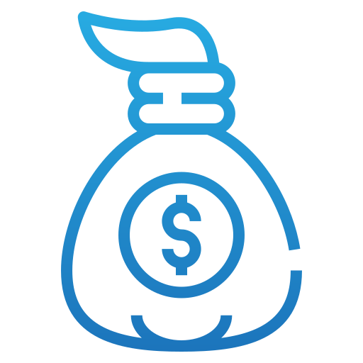 bolsa de dinero icono gratis