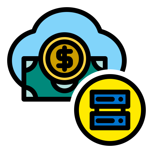 dinero en la nube icono gratis