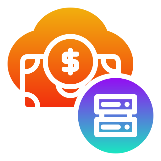 dinero en la nube icono gratis