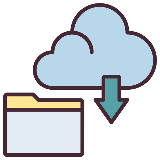 descarga en la nube icono gratis
