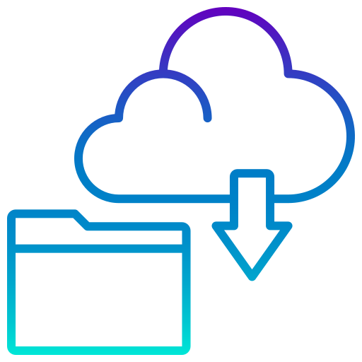 descarga en la nube icono gratis