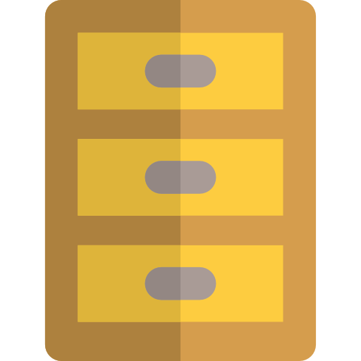 Filing cabinet Basic Rounded Flat icon