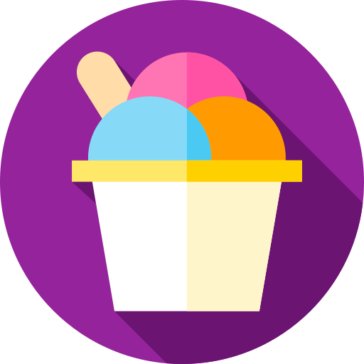 Ice cream cup Flat Circular Flat icon