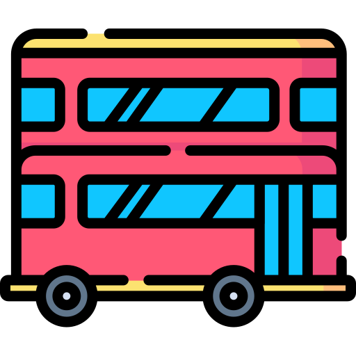 Double decker bus Special Lineal color icon