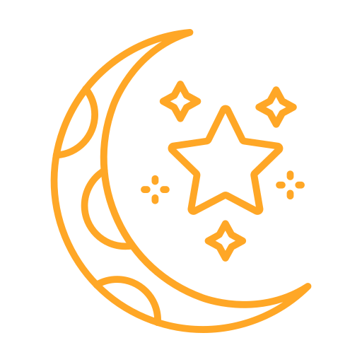 luna creciente icono gratis