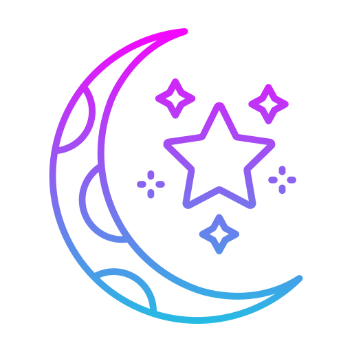 luna creciente icono gratis