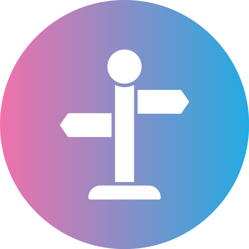 Direction sign free icon