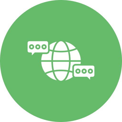 comunicación global icono gratis