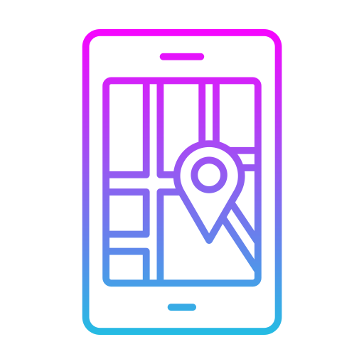 mapa móvil icono gratis