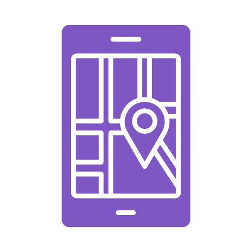 Mobile map free icon Mobile map free icon