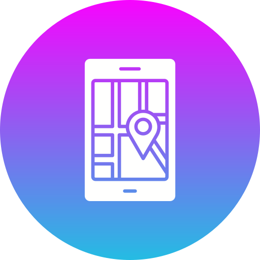 mapa móvil icono gratis