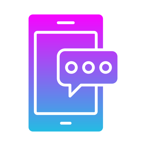 Mobile chat free icon