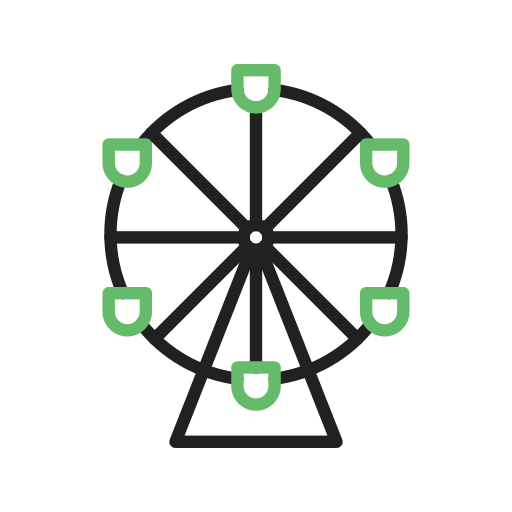 rueda de la fortuna icono gratis