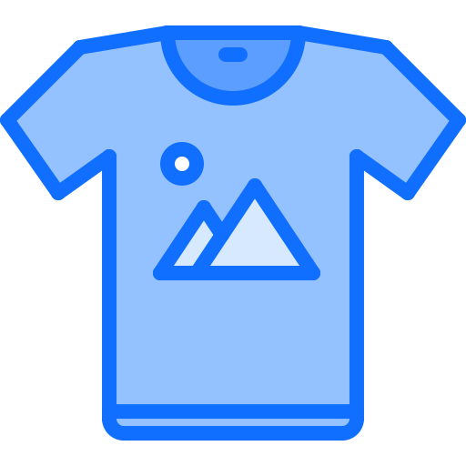 T shirt Coloring Blue icon