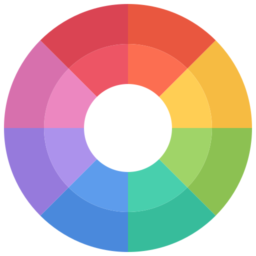 cercle de couleur Icône gratuit